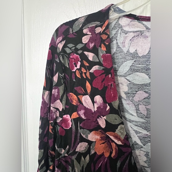 Torrid floral front tie overlay cardigan dark academia fall floral Halloween - Picture 5 of 9